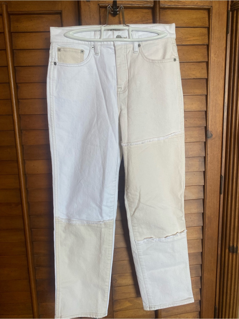 J. Crew White and Cream Denim Jeans